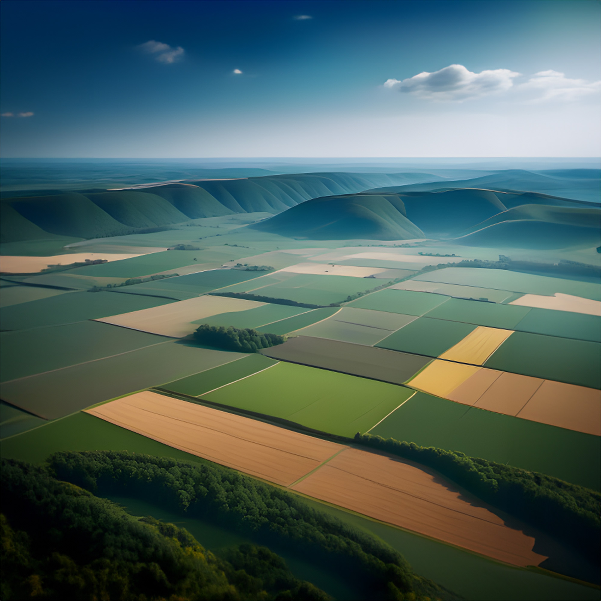 Image de champs cultivés à perte de vue